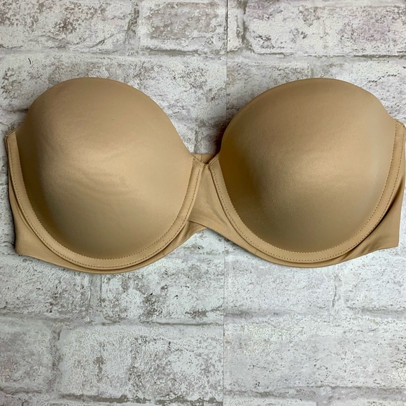 Maidenform Strapless Bra Beige EUC 36D - Picture 1 of 7